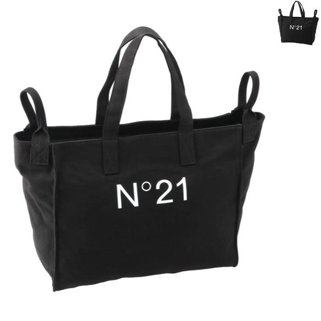 N°21(ヌメロヴェントゥーノ)のヌメロ ヴェントゥーノ N°21 【大人もOK】キッズ トートバッグ LOGO-PRINT コットン ダブルハンドル 2way ハンドバッグ 2024年春夏新作 N21926 N0352  キッズ/ベビー/マタニティのこども用バッグ(その他)の商品写真