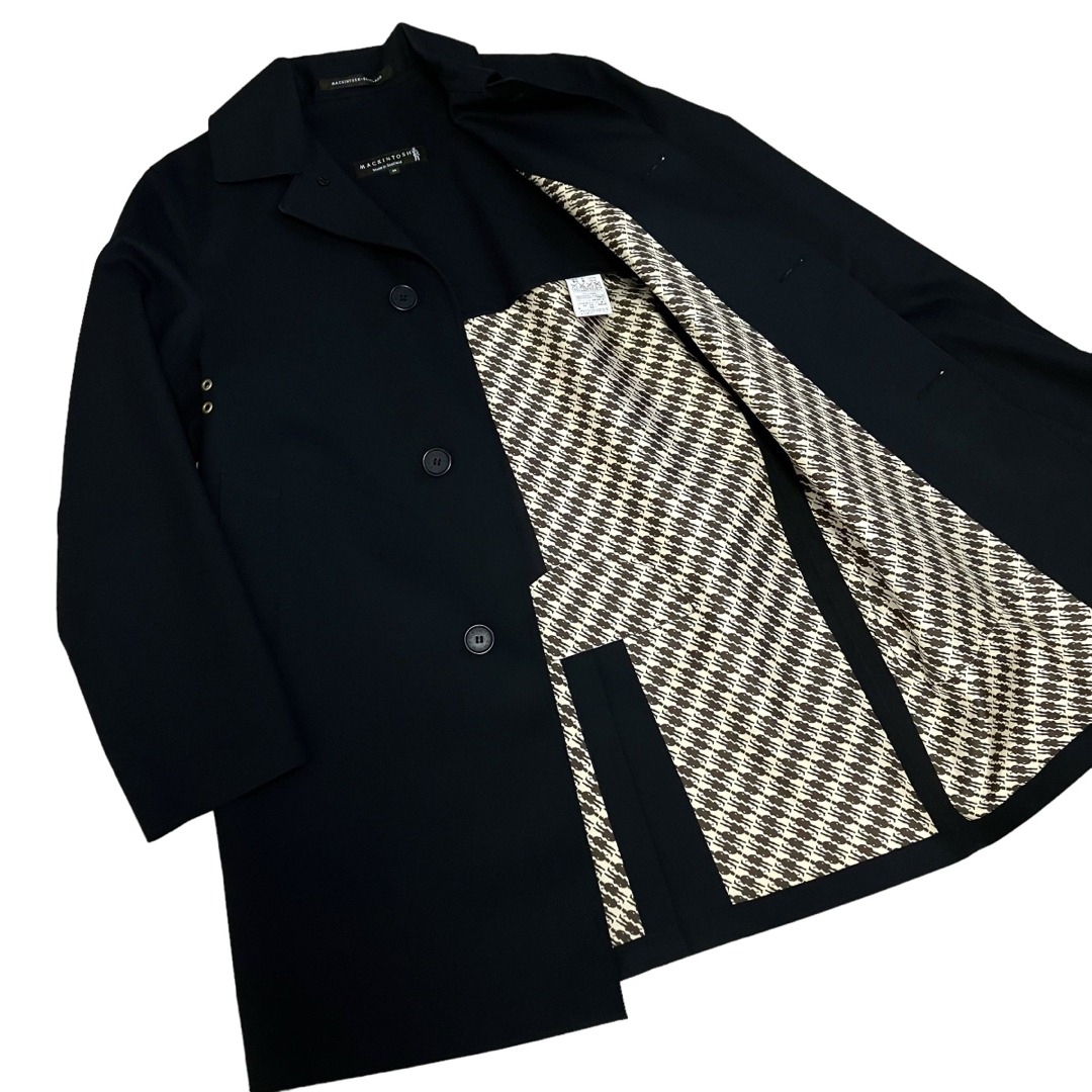 MACKINTOSH(マッキントッシュ)のマッキントッシュ ゴム引きコート ステンカラーコート ブラック サイズ36 レディースのジャケット/アウター(ロングコート)の商品写真
