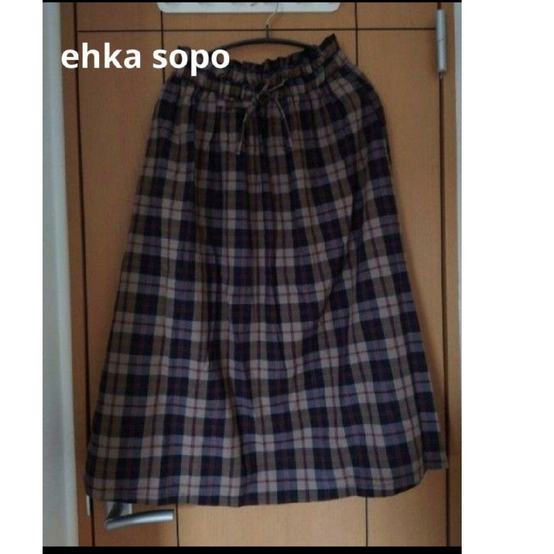 ehka sopo(エヘカソポ)のエヘカソポ チェックスカート レディースのスカート(ロングスカート)の商品写真