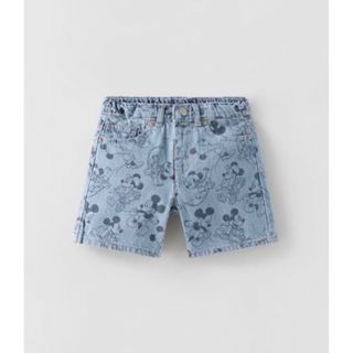 ザラキッズ(ZARA KIDS)のZARA*ザラキッズ*ミッキーマウス*ディズニー*デニムバミューダパンツ*116(パンツ/スパッツ)