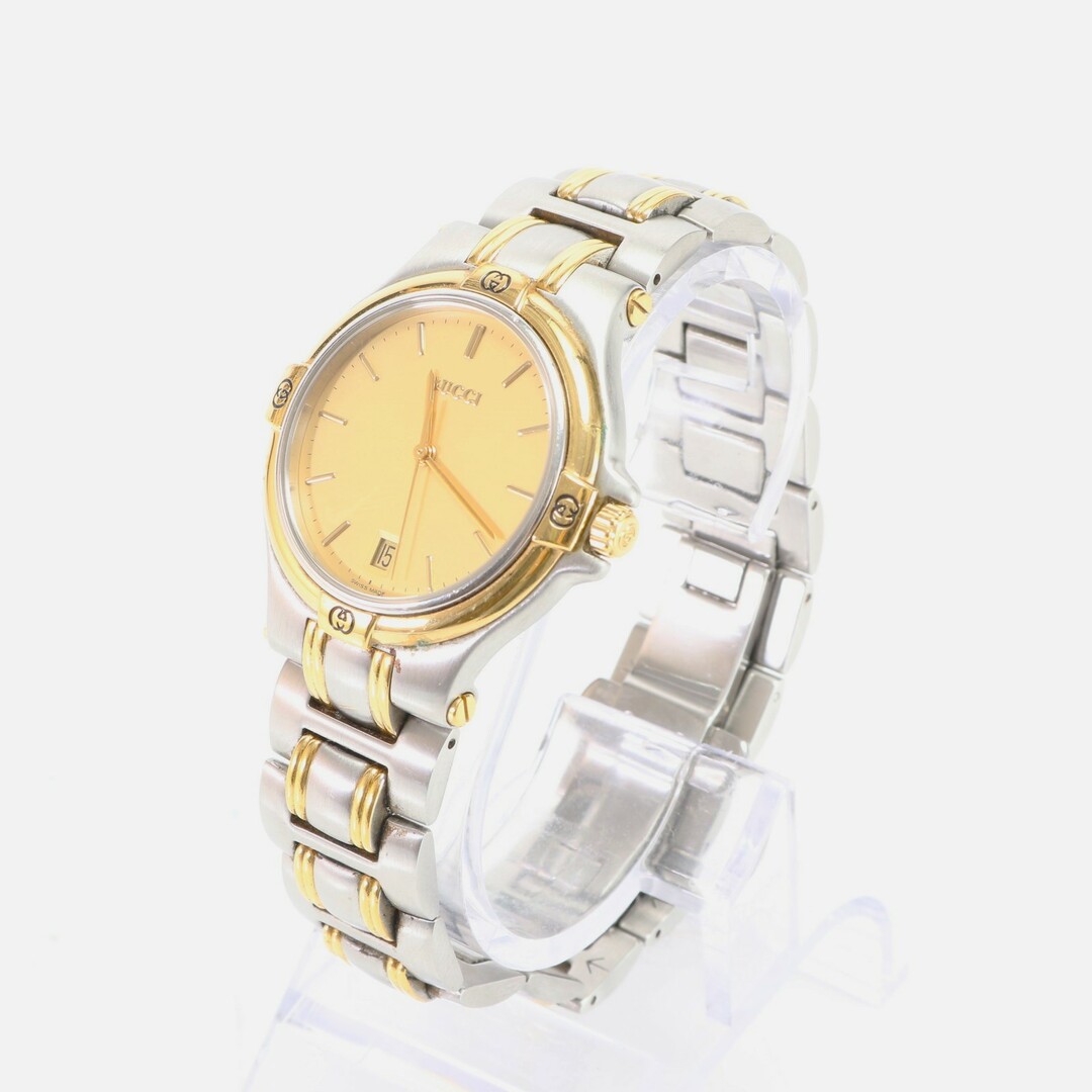 Gucci(グッチ)の極美品 グッチ ダブルG GG 腕時計 クオーツ ゴールド シルバー 高級 人気 定番 おしゃれ メンズ レディース BBT 0624-1E1 メンズの時計(腕時計(アナログ))の商品写真