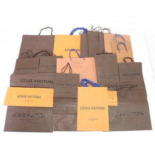LOUIS VUITTON - ルイヴィトン まとめ 24枚 セット ショッパー 紙袋 ショップ 袋 ブラウン オレンジ バッグ 財布 メンズ レディース EFE 0314-Y21
