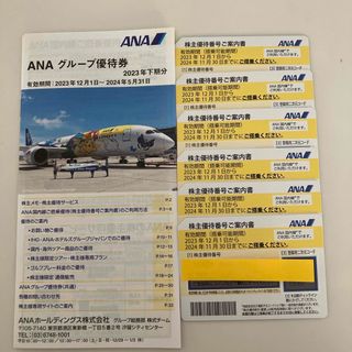 エーエヌエー(ゼンニッポンクウユ)(ANA(全日本空輸))のANA株主優待券 6枚&グループ優待券(航空券)