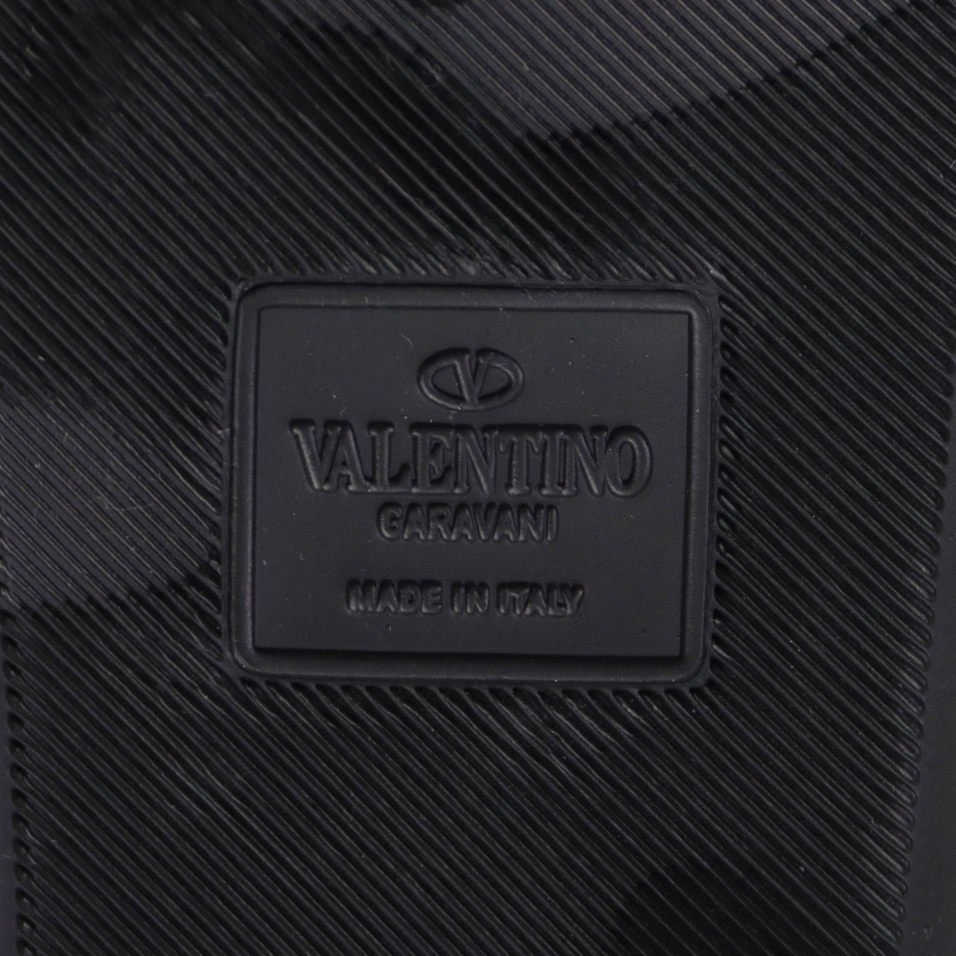 VALENTINO(ヴァレンティノ)の未使用品 VALENTINO ヴァレンティノ VLTN ラバー レザー ロゴ スライド サンダル ブラック ホワイト 35 保存袋付き イタリア製 レディース レディースの靴/シューズ(サンダル)の商品写真