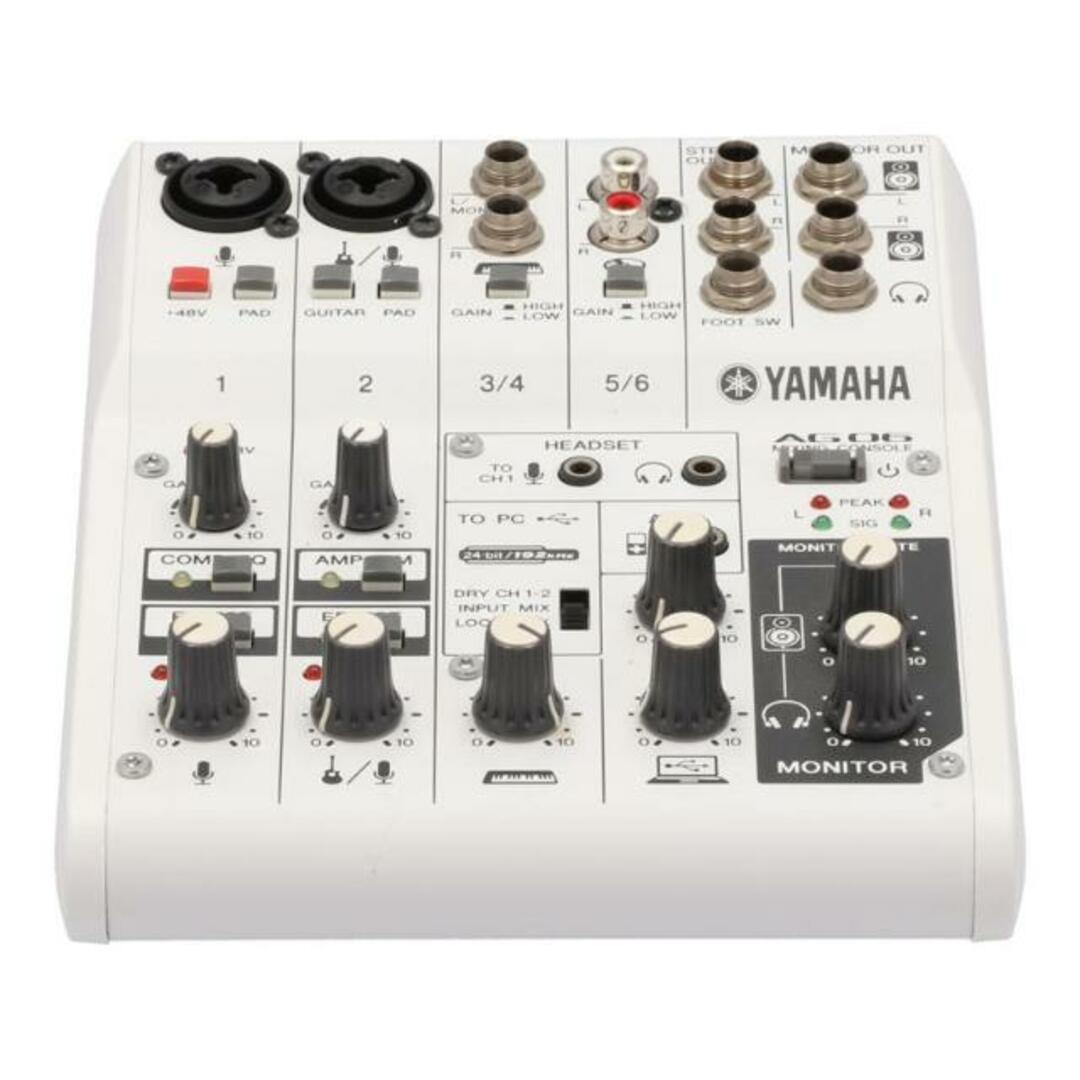 <br>YAMAHA ヤマハ/ミキサー/AG06/21YCZL01029/楽器関連/Bランク/81【中古】 楽器のレコーディング/PA機器(ミキサー)の商品写真