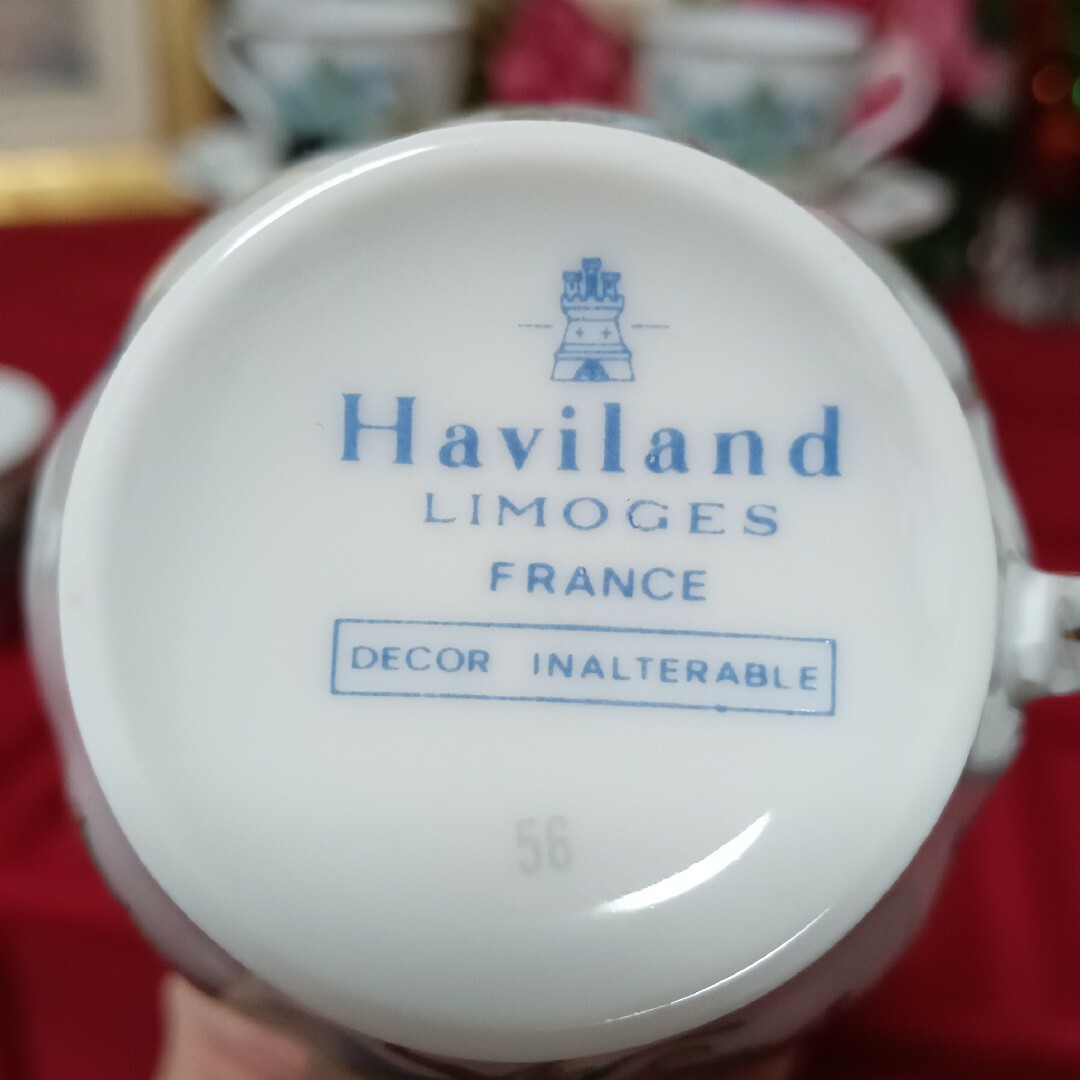 Haviland(アビランド)のHAVILAND アビランド リモージュ フランス ティーカップ&ソーサー ５客 インテリア/住まい/日用品のキッチン/食器(グラス/カップ)の商品写真