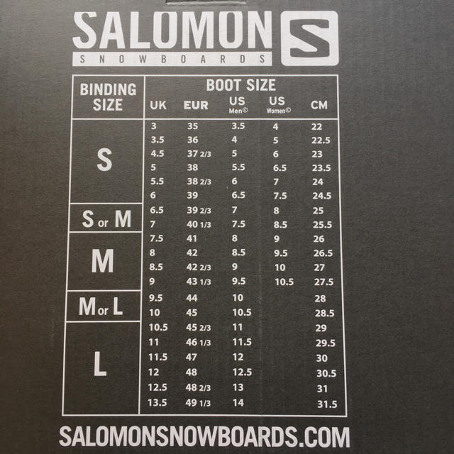 SALOMON(サロモン)の新品未使用☆スノボー☆バインディング③ スポーツ/アウトドアのスノーボード(バインディング)の商品写真