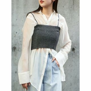 パルグループアウトレット(PAL GROUP OUTLET)の【ホワイトその他1】【Chico】ニットビスチェ付シャツSET(シャツ/ブラウス(長袖/七分))