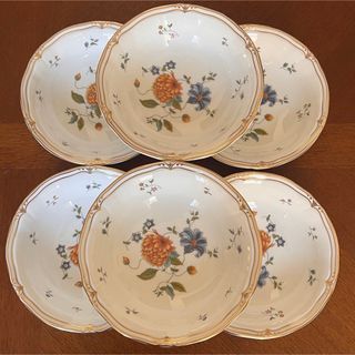 ウェッジウッド(WEDGWOOD)の【黒壺美品】ウェッジウッド★ローズミード★サラダボウル　6個(食器)