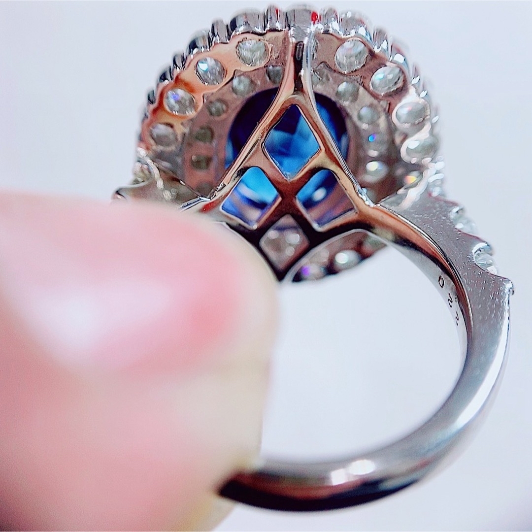 ☆4.56ct☆✨大粒サファイア2.20ctダイヤモンドプラチナリング ☆4.56ct☆✨大粒サファイア2.20ctダイヤモンドプラチナリング
