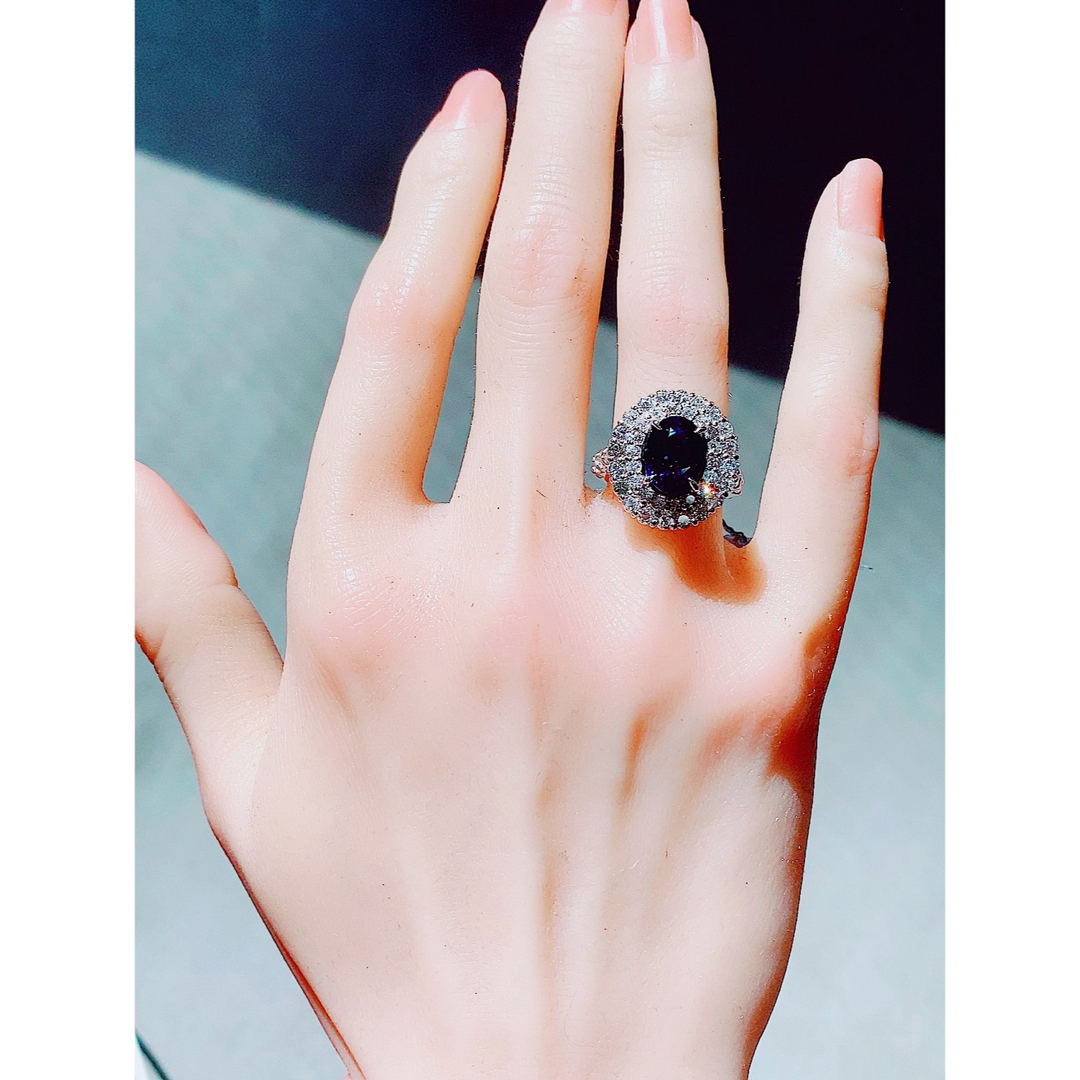 ☆4.56ct☆✨大粒サファイア2.20ctダイヤモンドプラチナリング ☆4.56ct☆✨大粒サファイア2.20ctダイヤモンドプラチナリング
