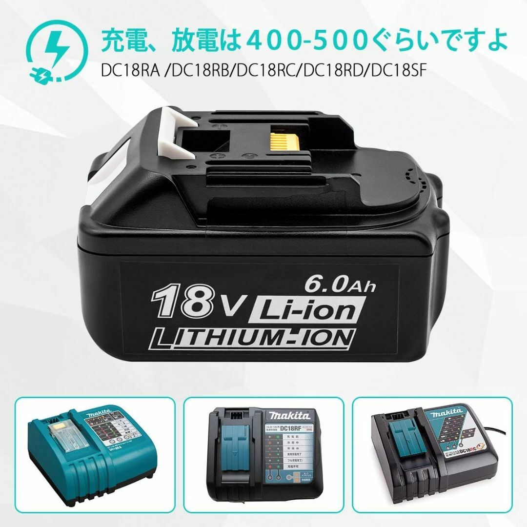 【2個セット】マキタ 18V バッテリー BL1860B マキタ 互換バッテリー スマホ/家電/カメラのスマホ/家電/カメラ その他(その他)の商品写真