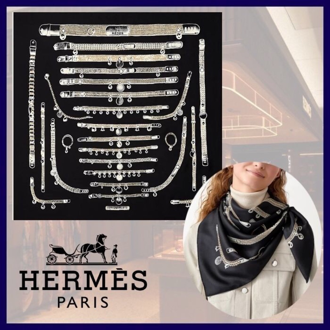 Hermes(エルメス)のエルメススカーフ　カレ90 新品未使用品 レディースのファッション小物(バンダナ/スカーフ)の商品写真