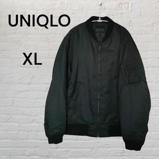 ユニクロ(UNIQLO)のUNIQLO　ユニクロ　 MA-1 フライトジャケット　ブルゾン　黒　XL(フライトジャケット)