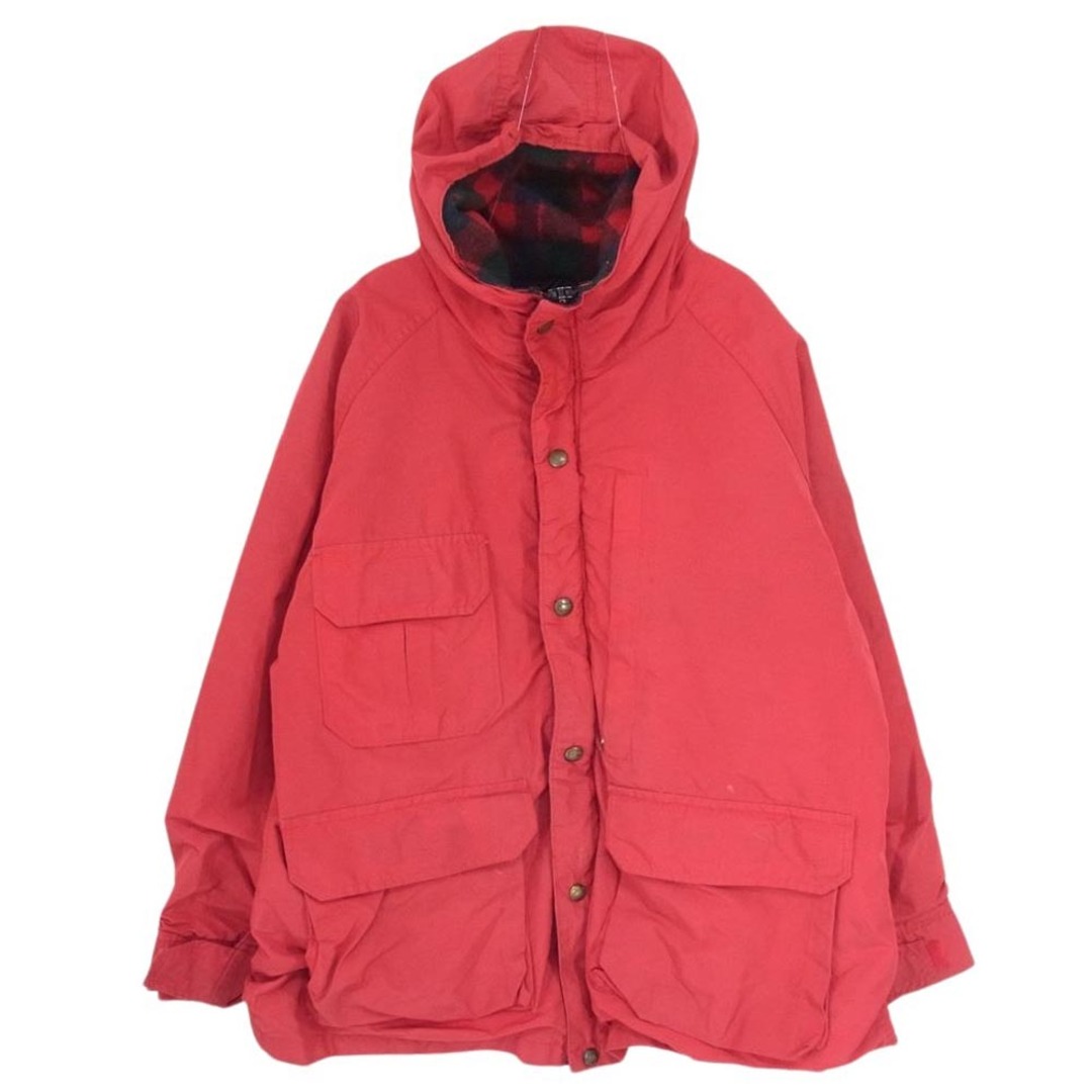 WOOLRICH(ウールリッチ)のWOOLRICH ウールリッチ 70s~80s 裏地ウール チェック ナイロン マウンテン パーカ ジャケット レッド系 サイズ表記無【中古】 レディースのジャケット/アウター(その他)の商品写真