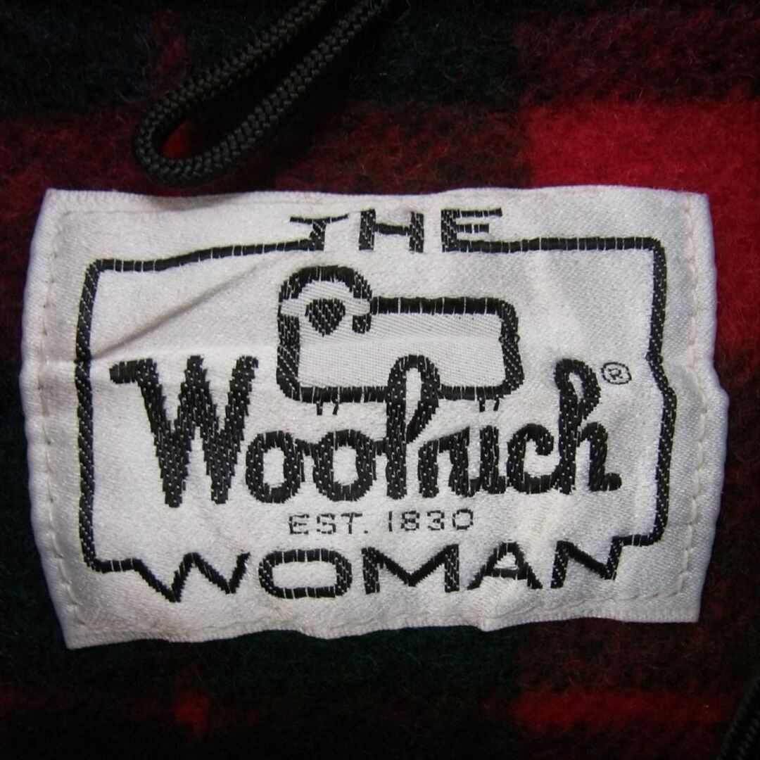 WOOLRICH(ウールリッチ)のWOOLRICH ウールリッチ 70s~80s 裏地ウール チェック ナイロン マウンテン パーカ ジャケット レッド系 サイズ表記無【中古】 レディースのジャケット/アウター(その他)の商品写真