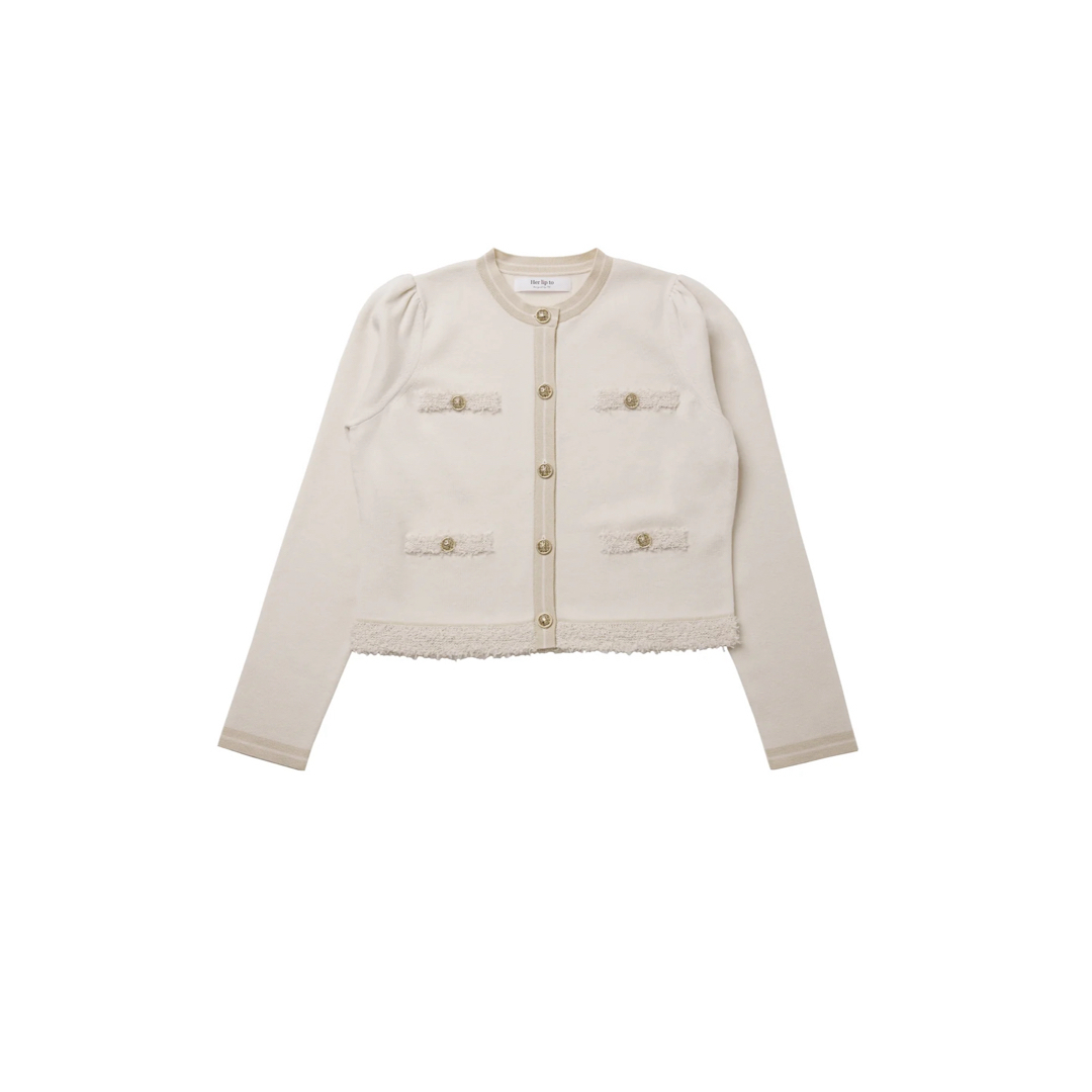 Her lip to - herlipto新品Classic Bicolor Knit Cardiganの通販 Her lip to - herlipto新品Classic Bicolor Knit Cardiganの通販