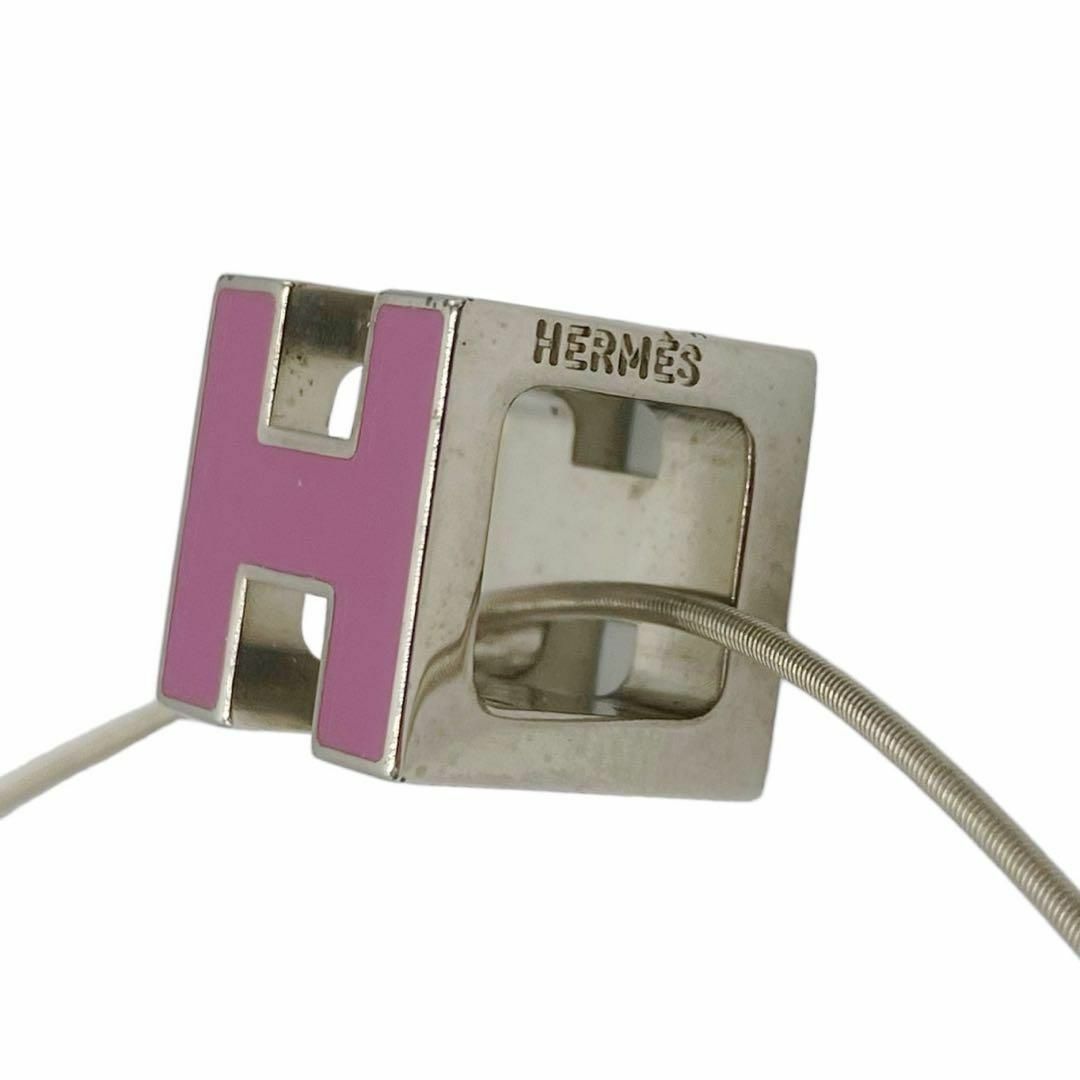 Hermes(エルメス)の⭐️良品⭐️ エルメス カージュドアッシュ Hキューブ ネックレス ピンク レディースのアクセサリー(ネックレス)の商品写真