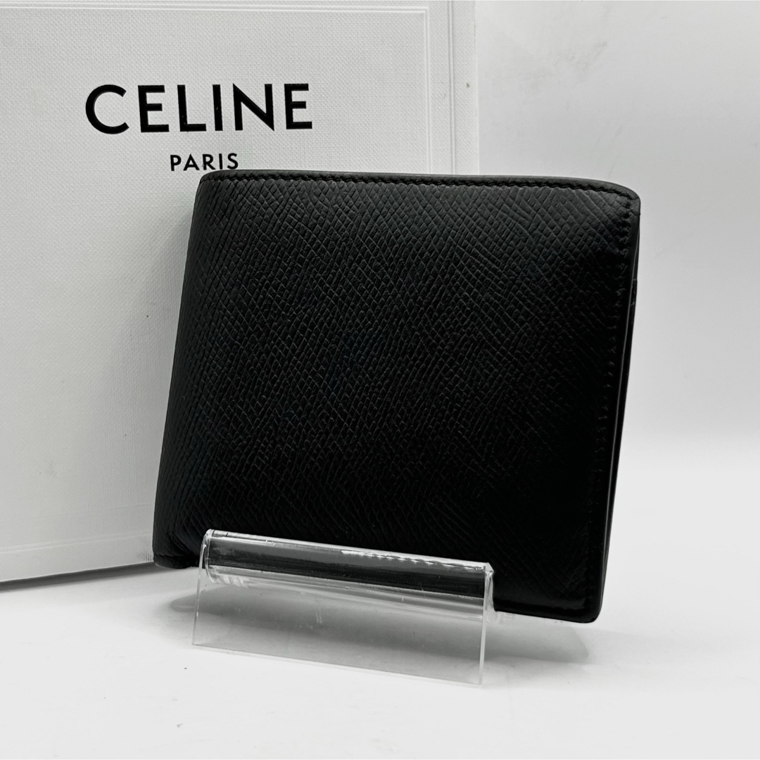 celine(セリーヌ)の美品 CELINE コインコンパートメント付きバイフォールドウォレット ブラック メンズのファッション小物(折り財布)の商品写真