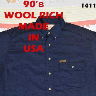 WOOLRICH - ウールリッチ 90’ｓコットンシャツ 14119c USA製 ビンテージ 80