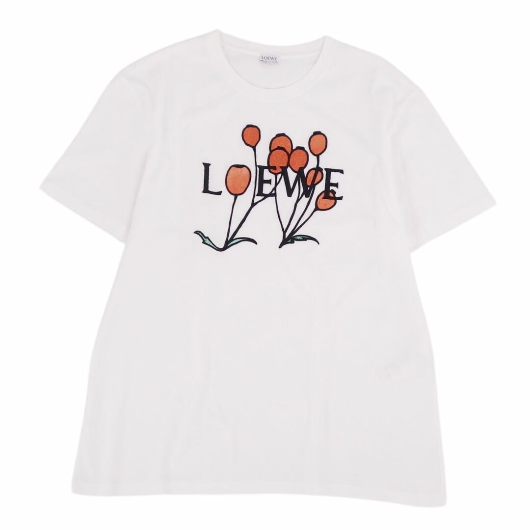 LOEWE(ロエベ)の美品 ロエベ LOEWE 22SS Tシャツ カットソー 半袖 ショートスリーブ ハーバリウム ロゴ刺繍 トップス メンズ M ホワイト メンズのトップス(Tシャツ/カットソー(半袖/袖なし))の商品写真