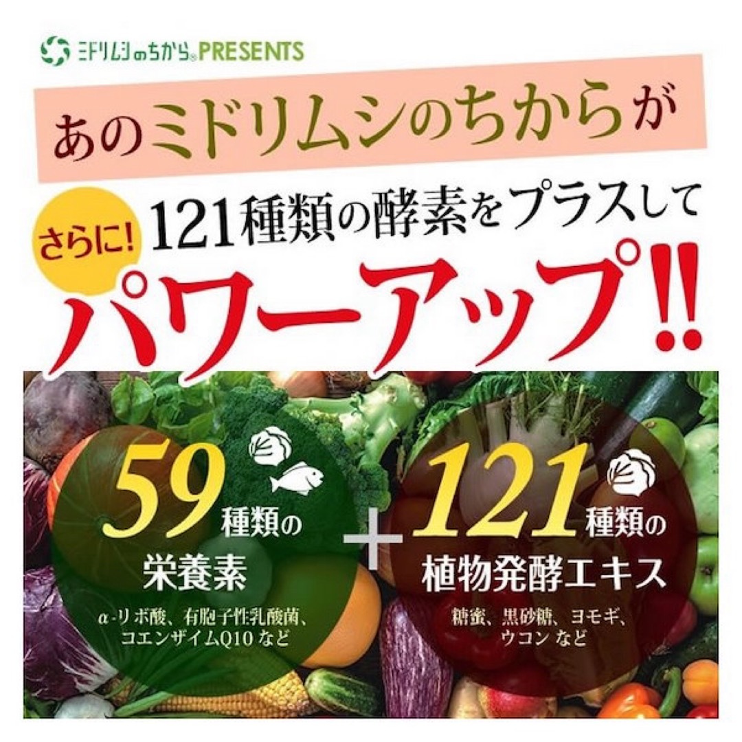 ユーグレナと酵素121　100粒3個 ミドリムシのちからプラス121種の酵素　 食品/飲料/酒の健康食品(その他)の商品写真