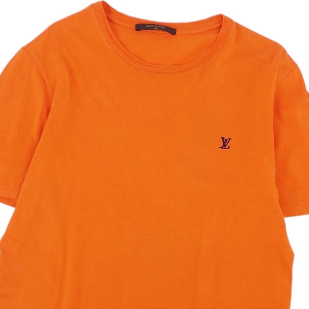 LOUIS VUITTON(ルイヴィトン)の美品 ルイヴィトン LOUIS VUITTON Tシャツ カットソー 半袖 ショートスリーブ LV刺繍 トップス メンズ M オレンジ メンズのトップス(Tシャツ/カットソー(半袖/袖なし))の商品写真