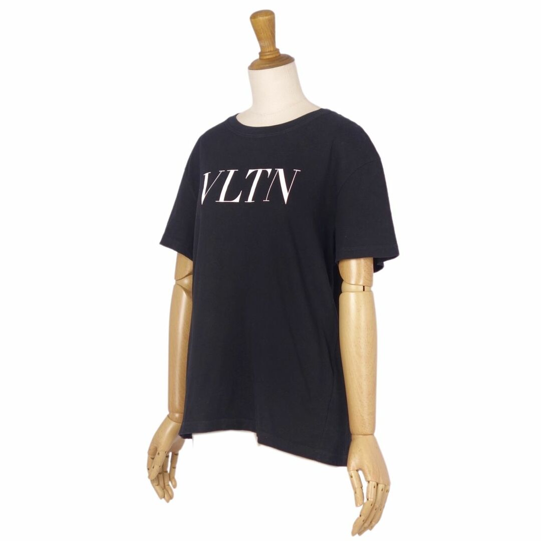 VALENTINO(ヴァレンティノ)の美品 ヴァレンティノ VALENTINO Tシャツ カットソー 半袖 ショートスリーブ VLTN ロゴ トップス レディース XS ブラック レディースのトップス(Tシャツ(半袖/袖なし))の商品写真