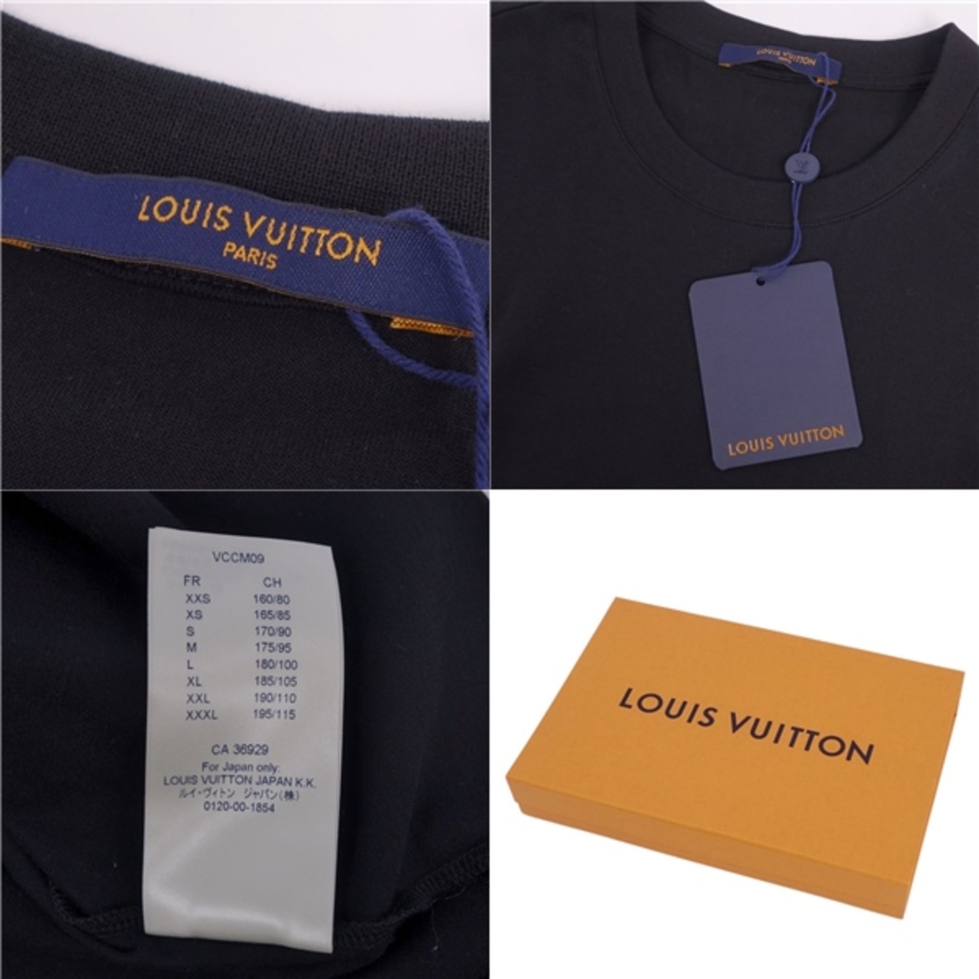 LOUIS VUITTON(ルイヴィトン)の未使用 ルイヴィトン LOUIS VUITTON Tシャツ カットソー 半袖 ショートスリーブ LV刺繍 トップス メンズ M ブラック メンズのトップス(Tシャツ/カットソー(半袖/袖なし))の商品写真