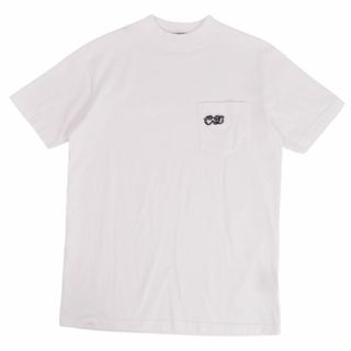 ディオールオム(DIOR HOMME)の美品 ディオールオム DIOR HOMME Tシャツ カットソー 半袖 ショートスリーブ CD刺繍 トップス メンズ XXS ホワイト(Tシャツ/カットソー(半袖/袖なし))