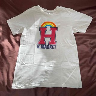 ハリウッドランチマーケット(HOLLYWOOD RANCH MARKET)のHRM ハリウッドランチマーケット Tシャツ L ホワイト プリント(Tシャツ/カットソー(半袖/袖なし))