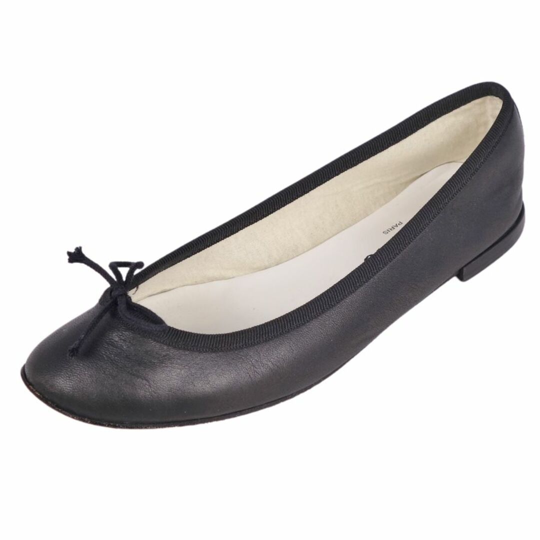 repetto(レペット)のレペット repetto パンプス フラットパンプス リボン カーフレザー 靴 レディース フランス製 36(23cm相当) ブラック レディースの靴/シューズ(ハイヒール/パンプス)の商品写真