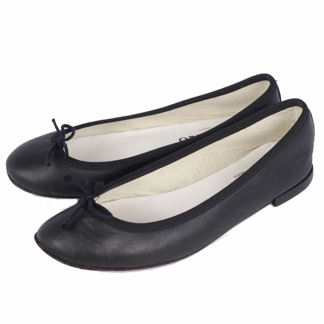 repetto(レペット)のレペット repetto パンプス フラットパンプス リボン カーフレザー 靴 レディース フランス製 36(23cm相当) ブラック レディースの靴/シューズ(ハイヒール/パンプス)の商品写真