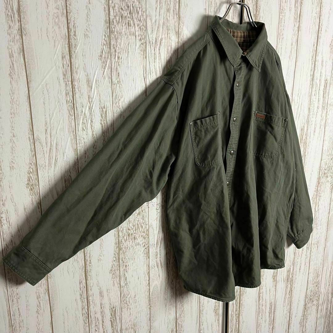 carhartt(カーハート)の【人気カラー】カーハート☆ワッペンロゴ付きワークジャケット　ゆるだぼ2XL 希少 メンズのジャケット/アウター(ブルゾン)の商品写真