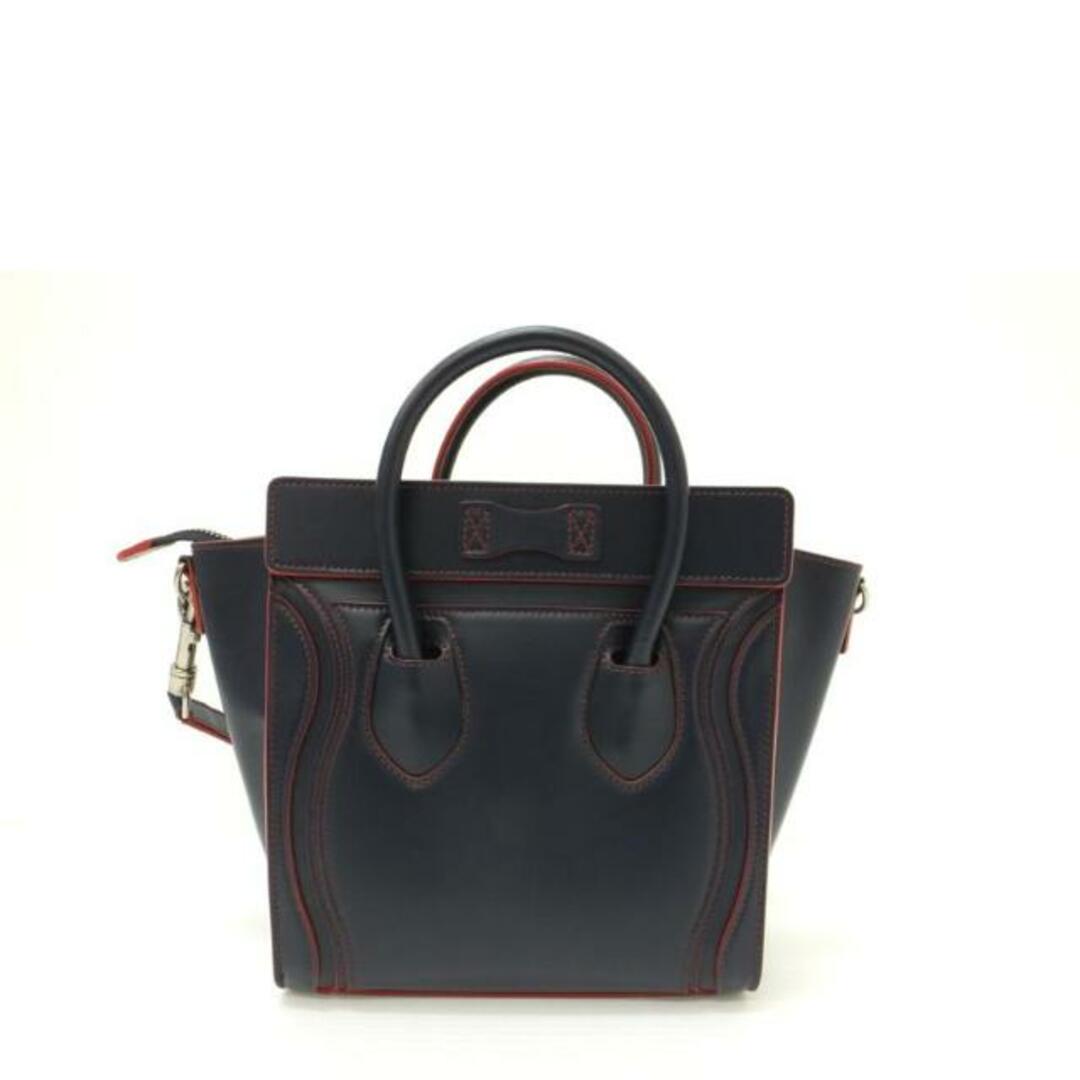 CELINE セリーヌ/ラゲージナノショッパー/ネイビー×レッド/168243/S-G******/ブランドバック/Aランク/88【中古】 レディースのバッグ(その他)の商品写真