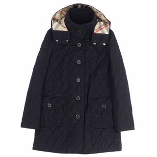 バーバリー(BURBERRY)の美品 バーバリー ロンドン BURBERRY LONDON コート フード付き フーディ キルティング アウター レディース 34(S相当) ブラック(その他)