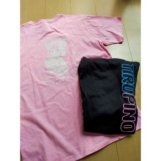 シマムラ(しまむら)のメンズLサイズ★ぴの ピンク ルームウェア ちろぴの しまむら コラボ(Tシャツ/カットソー(半袖/袖なし))