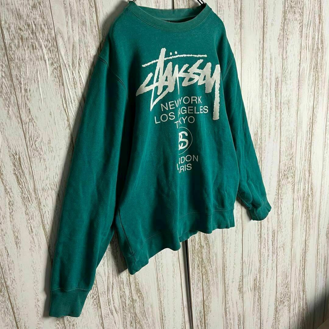 STUSSY(ステューシー)の【希少カラー】ステューシー☆ワールドツアー両面プリント 入手困難 即完売モデル メンズのトップス(スウェット)の商品写真