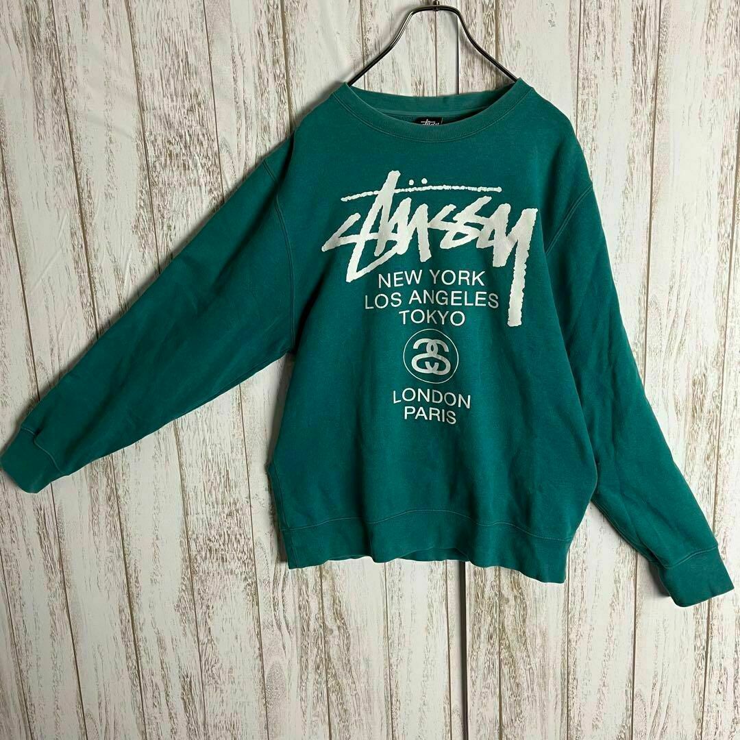 STUSSY(ステューシー)の【希少カラー】ステューシー☆ワールドツアー両面プリント 入手困難 即完売モデル メンズのトップス(スウェット)の商品写真