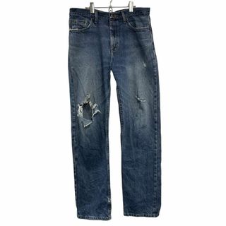 ラングラー(Wrangler)のWrangler W34L34 ストレートダメージデニム　ジーンズジーパン　11(デニム/ジーンズ)