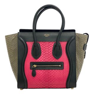 セリーヌ(celine)のセリーヌ CELINE ハンドバッグ
 ラゲージ ナノショッパー ブラック(ハンドバッグ)