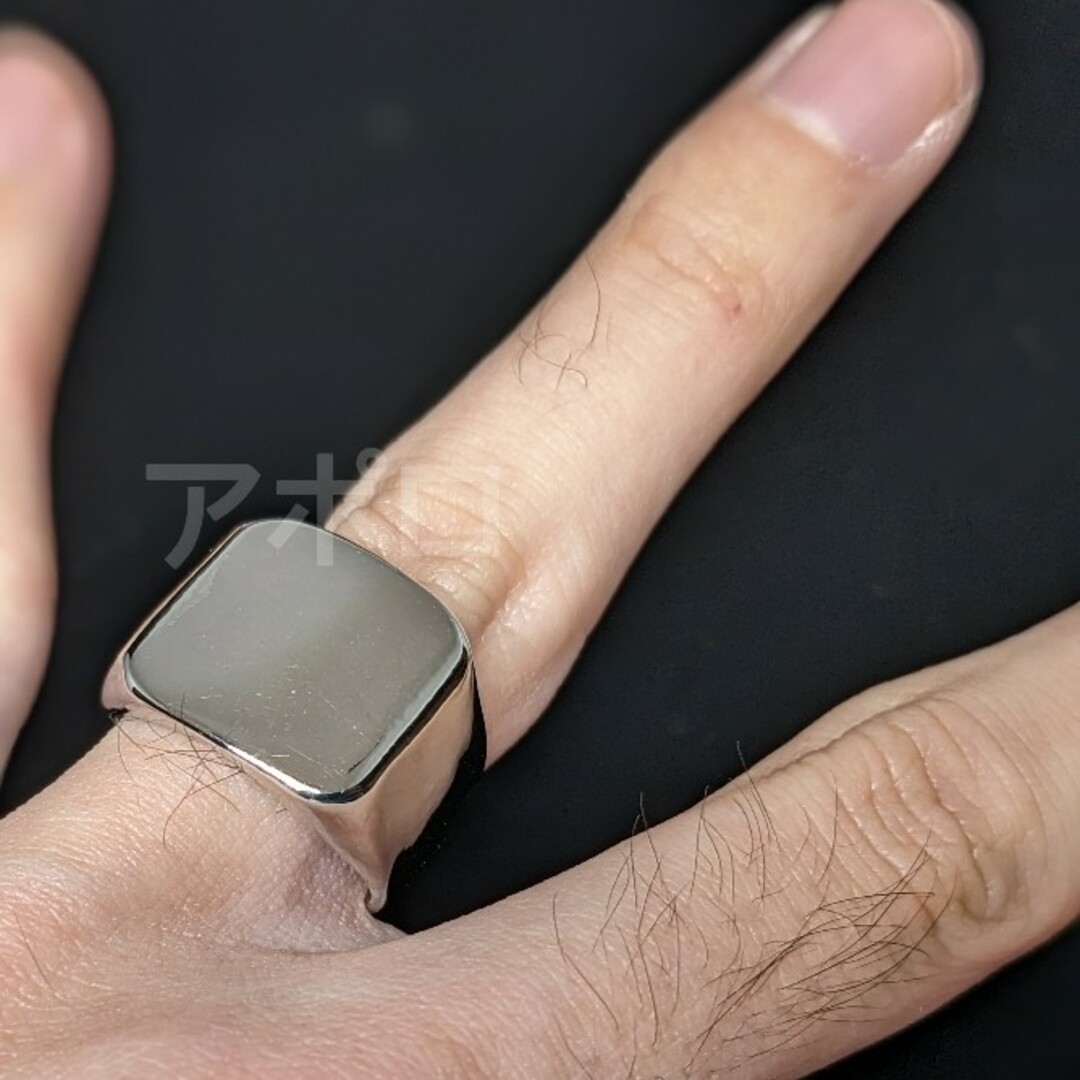11～31号　シルバー　銀色 印台 メンズ　指輪　金色 メンズのアクセサリー(リング(指輪))の商品写真