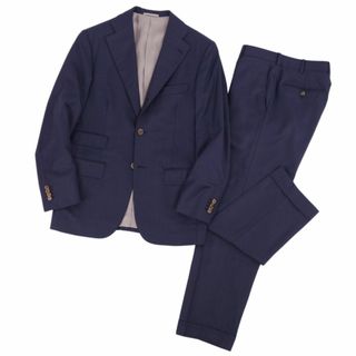 ベルベスト(BELVEST)の美品 ベルベスト Belvest セットアップ スーツ ジャケット パンツ 無地 ウール シングル メンズ 44(S相当) ネイビー(セットアップ)