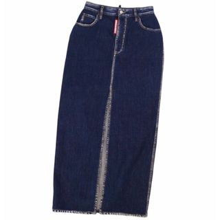 DSQUARED2 - 【美品】ディースクエアード DSQUARED2 スカート デニム ウォッシュ加工 ボトムス レディース 42(XL相当) インディゴブルー