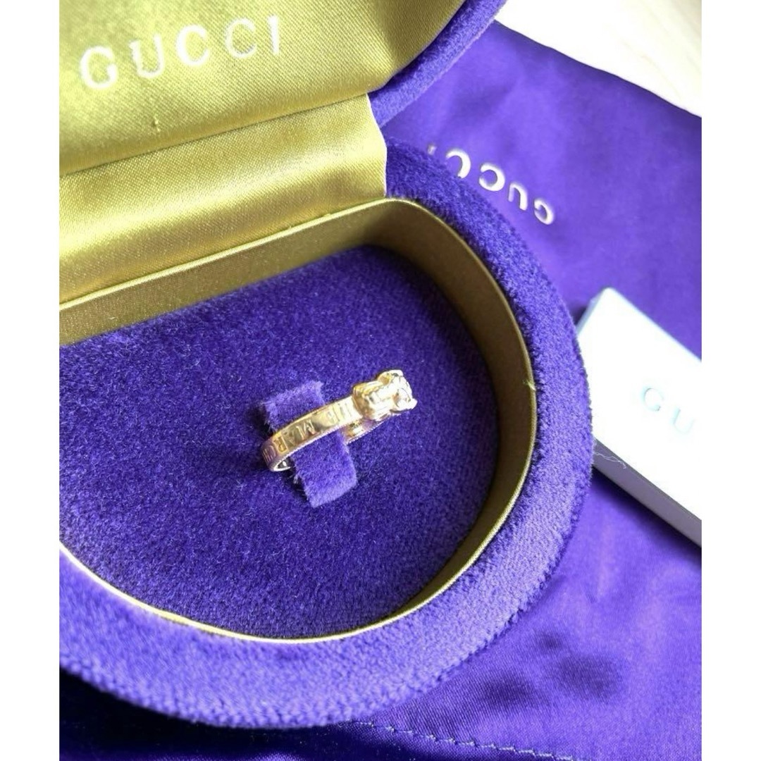 Gucci(グッチ)のレア♡ 18k GUCCI タイガーヘッド付 イエローゴールド リング レディースのアクセサリー(リング(指輪))の商品写真