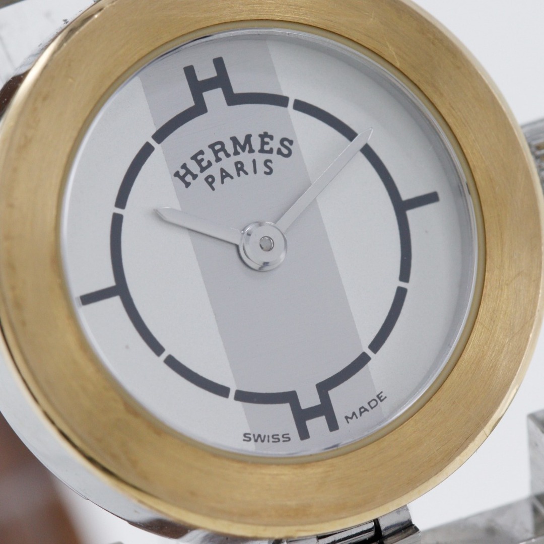 Hermes(エルメス)の【HERMES】エルメス パプリカ PA1.220 ステンレススチール×レザー □F クオーツ アナログ表示 レディース 白文字盤 腕時計 レディースのファッション小物(腕時計)の商品写真