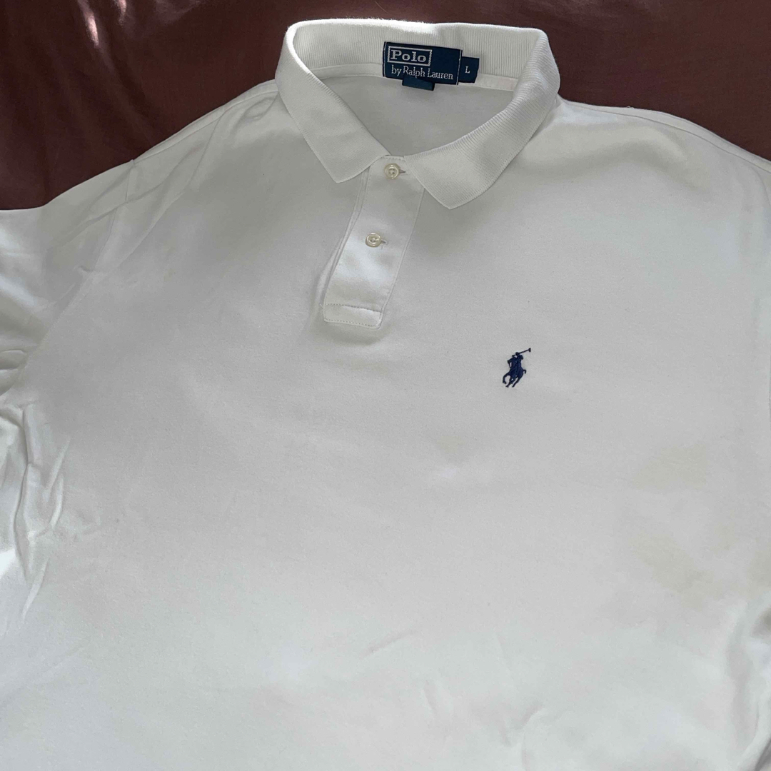 POLO RALPH LAUREN(ポロラルフローレン)のラルフローレン RALPH LAUREN ワンポイントポロシャツ L アイボリー メンズのトップス(ポロシャツ)の商品写真