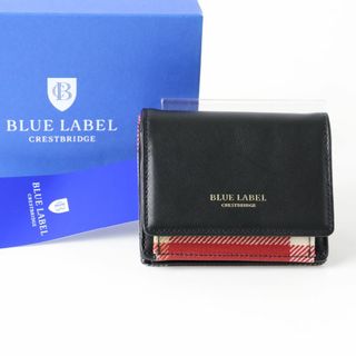 ブルーレーベルクレストブリッジ(BLUE LABEL CRESTBRIDGE)の148a 新品 ブルーレーベルクレストブリッジ チェック PVC 二つ折り財布(財布)