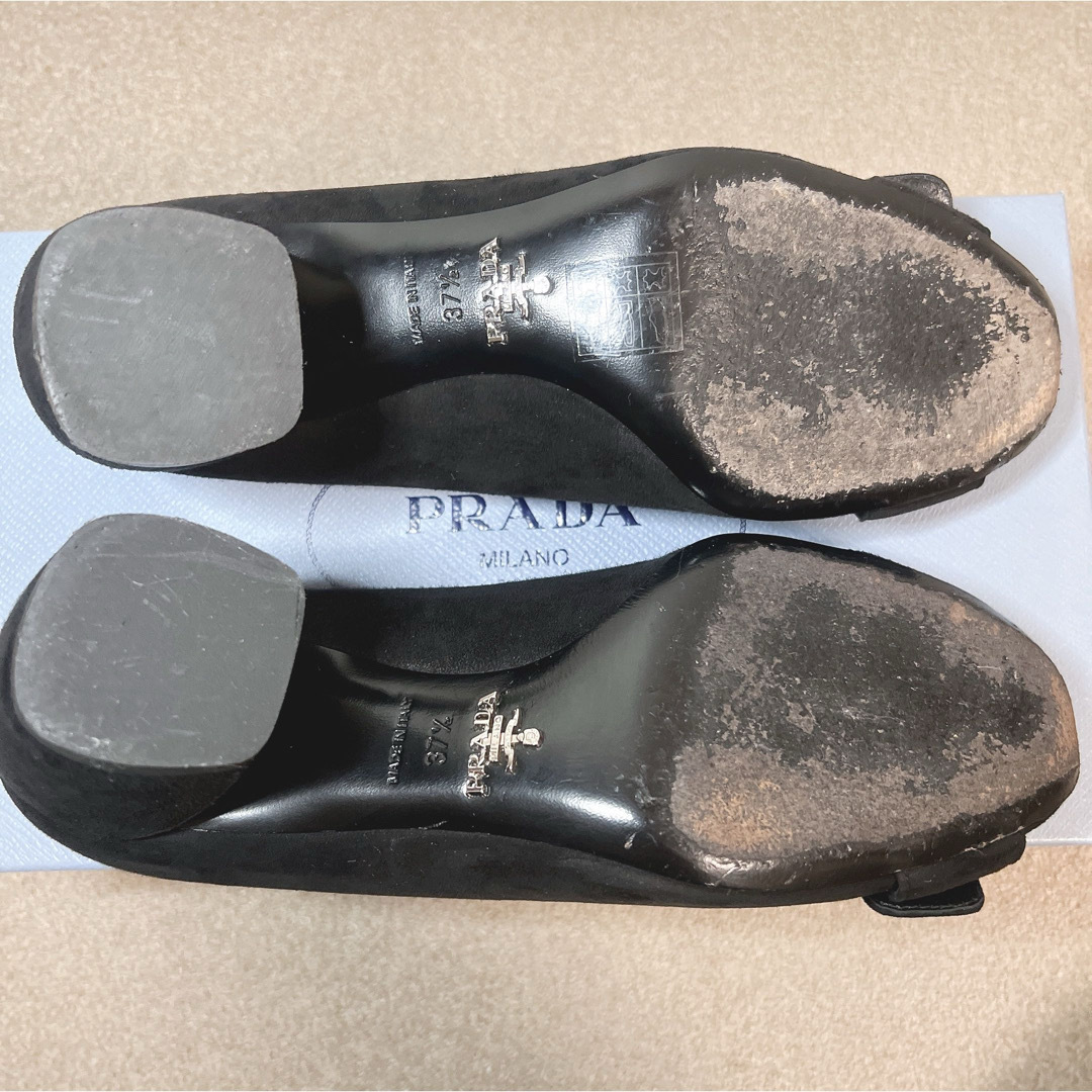 PRADA(プラダ)のPRADA パンプス　チャンキーヒール　黒　ブラック　37ハーフ　24.5 レディースの靴/シューズ(ハイヒール/パンプス)の商品写真