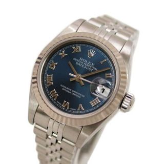 ROLEX ロレックス/2001年頃製造 ネイビー文字盤/デイトジャスト・レディース・SS×WG/K番/79174/K47**********/SAランク/69【中古】(腕時計(アナログ))